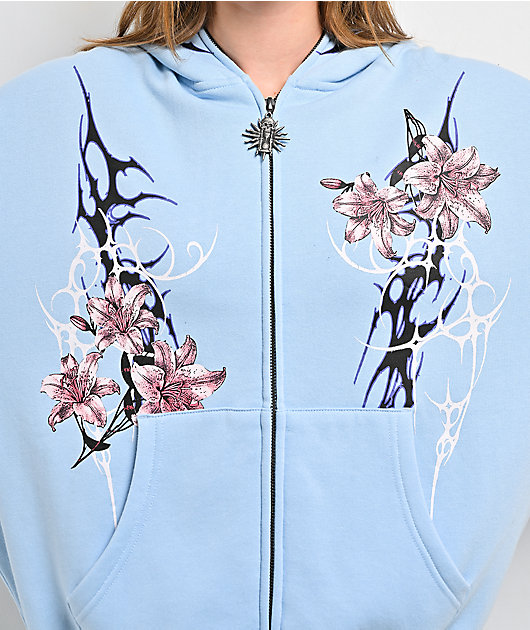 Vitriol Lenexa Blue Wash Body Bag Zip Hoodie