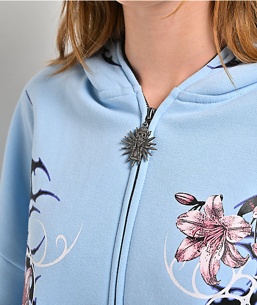 Vitriol Lenexa Blue Wash Body Bag Zip Hoodie