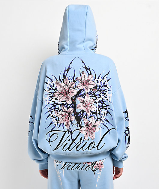 Vitriol Lenexa Blue Wash Body Bag Zip Hoodie