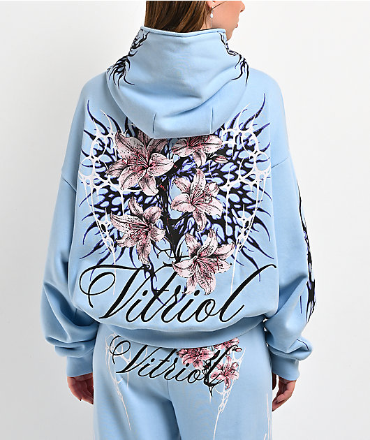 Vitriol Lenexa Blue Wash Body Bag Zip Hoodie