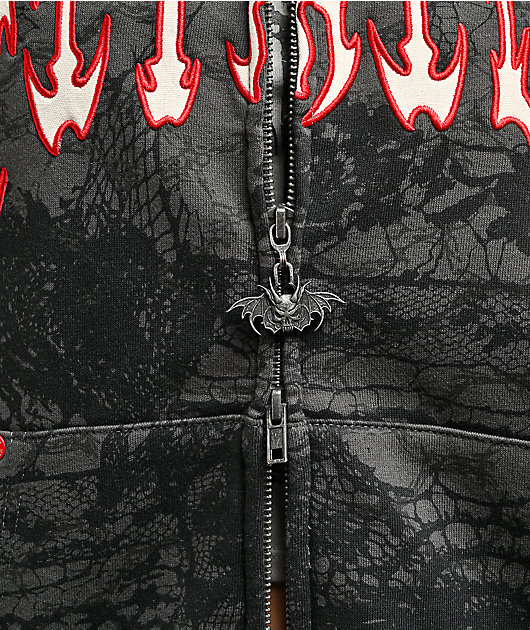 Vitriol Lenexa Lace Dark Grey & Black Bodybag Hoodie