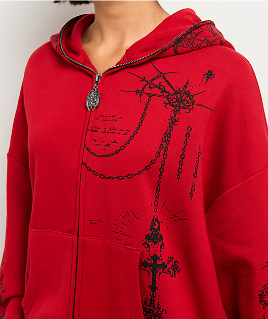 Vitriol Lenexa Red Zip Hoodie