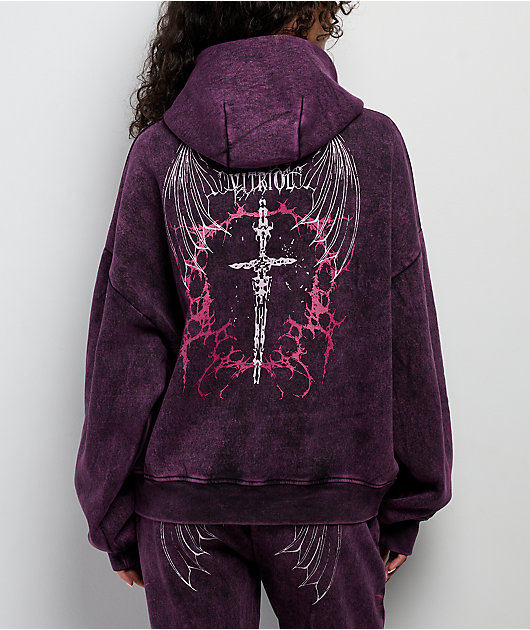 Vitriol Lenexa Shadow Purple Wash Zip Hoodie | Zumiez