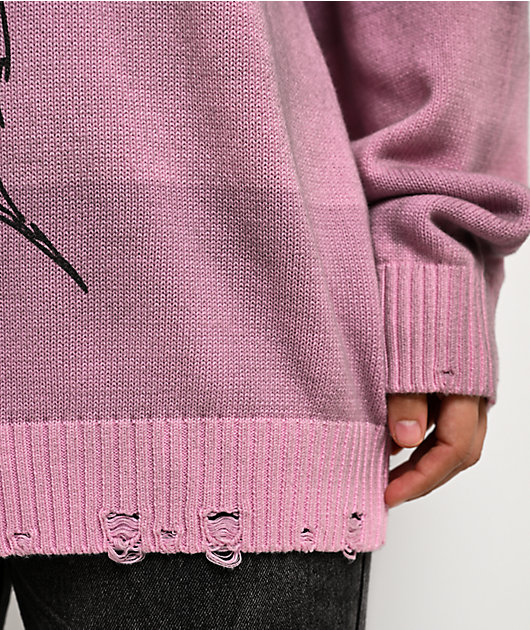 Vitriol Lennox Pink Stripe Oversized Sweater