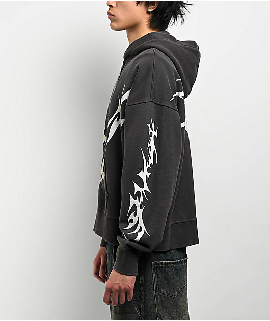 Vitriol Lightning Black Wash Zip Hoodie | Zumiez