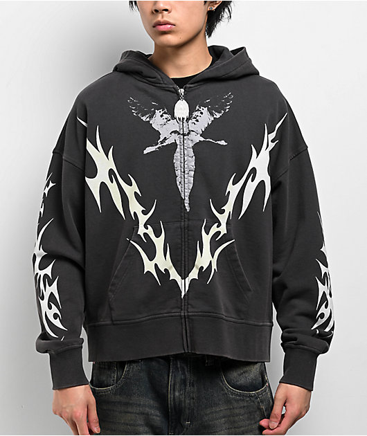 épine volume tulle hoodie BLACK épine volume tulle hoodie BLACK Vengeance Zip Hoodie