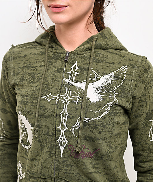 Vitriol Logan Green Zip Hoodie