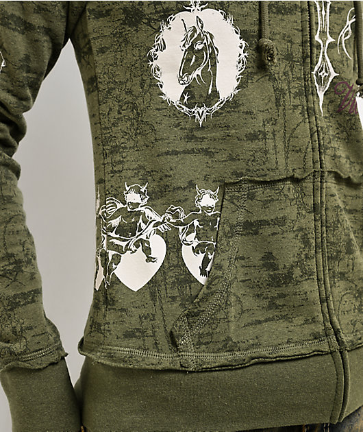 Vitriol Logan Green Zip Hoodie