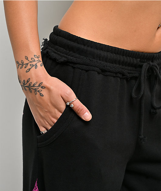 Vitriol Lucy Black Wide Leg Sweatpants