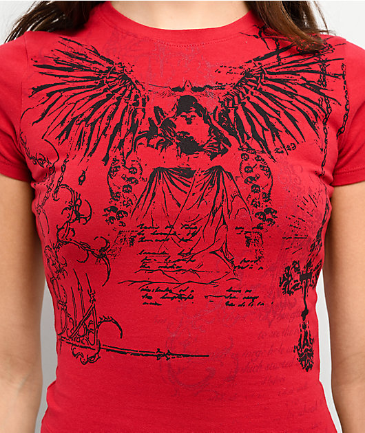 Vitriol Luna Red Crop T-Shirt