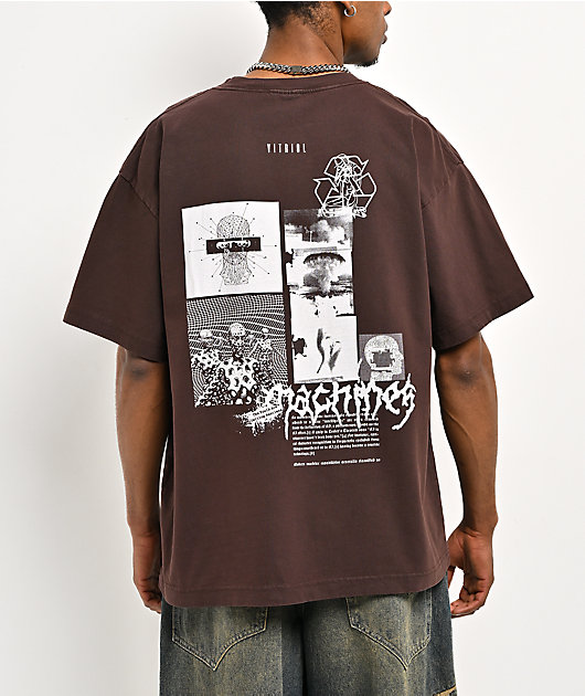 Vitriol Machines Brown Wash T-Shirt