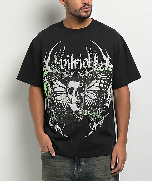 [Clove]★ Form Graphic T-shirt Vitriol Set Free Black Long Sleeve T-Shirt | Zumiez
