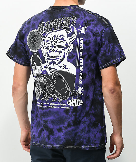 Vitriol Mayhem Black & Purple Tie Dye T-Shirt