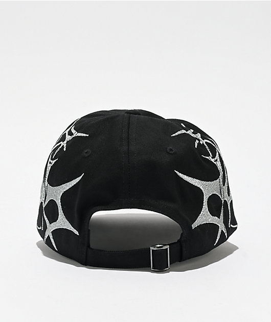 帽子 MURRAL 23SS Quartz embroidery hat Vitriol Metal Dove Black Strapback Hat | Zumiez
