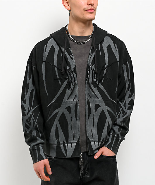 Vitriol Mocking Bird Black Wash Zip Hoodie | Zumiez