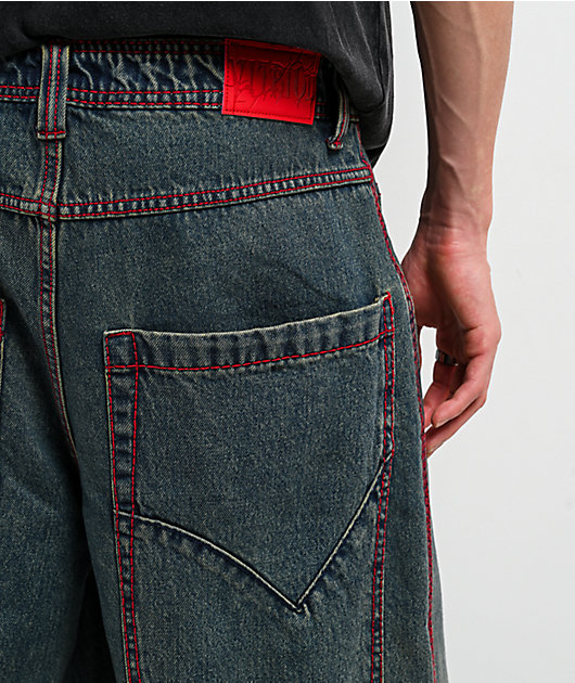 Vitriol Monster Drip Ombre Wash Ultra Wide Jeans