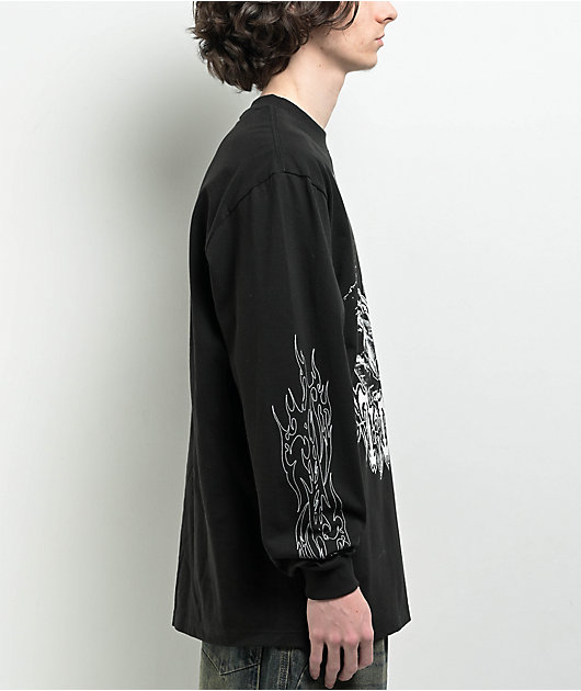 Vitriol Monster Flash Black Long Sleeve T-Shirt | Zumiez