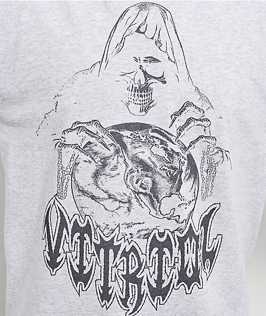 Vitriol Monster Flash Heather Grey Long Sleeve T-Shirt
