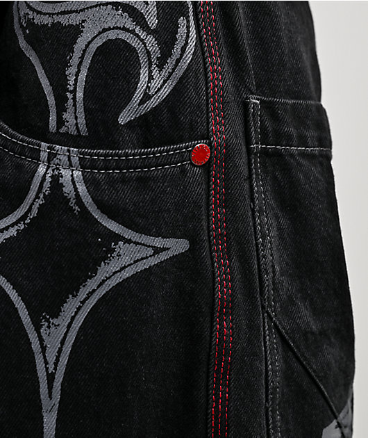 Vitriol Monster Noise Black Wide Leg Jeans