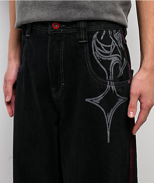 Vitriol Monster Noise Black Wide Leg Jeans