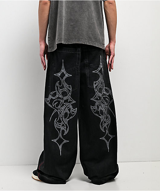 Vitriol Monster Noise Black Wide Leg Jeans | Zumiez