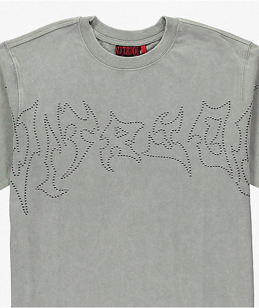 Vitriol Nail Head Grey Wash T-Shirt