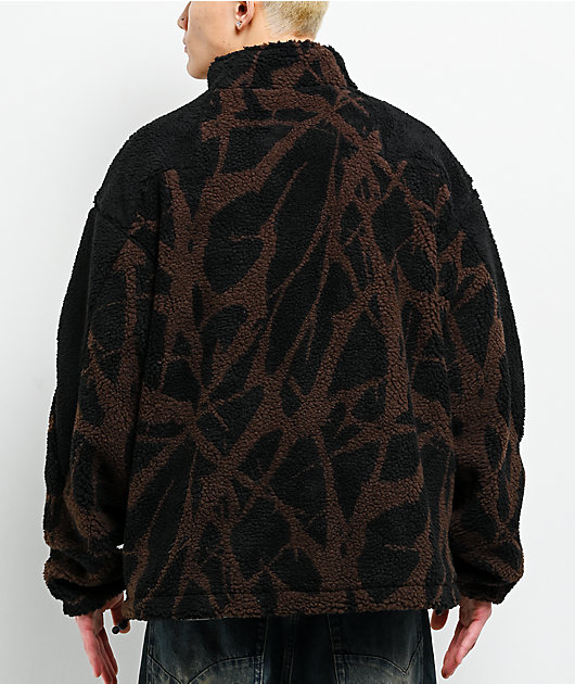 Vitriol Oath Black & Brown Boxy Tech Fleece Jacket