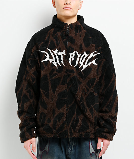 Vitriol Oath Black & Brown Boxy Tech Fleece Jacket | Zumiez