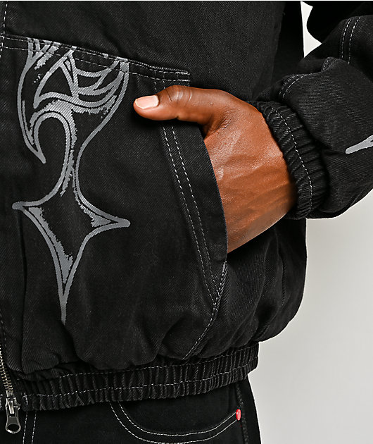 Vitriol Oblivion Black Wash Denim Crop Jacket