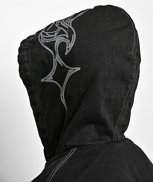 Vitriol Oblivion Black Wash Denim Crop Jacket