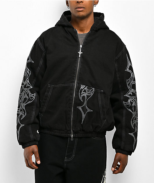 Vitriol Oblivion Black Wash Denim Crop Jacket