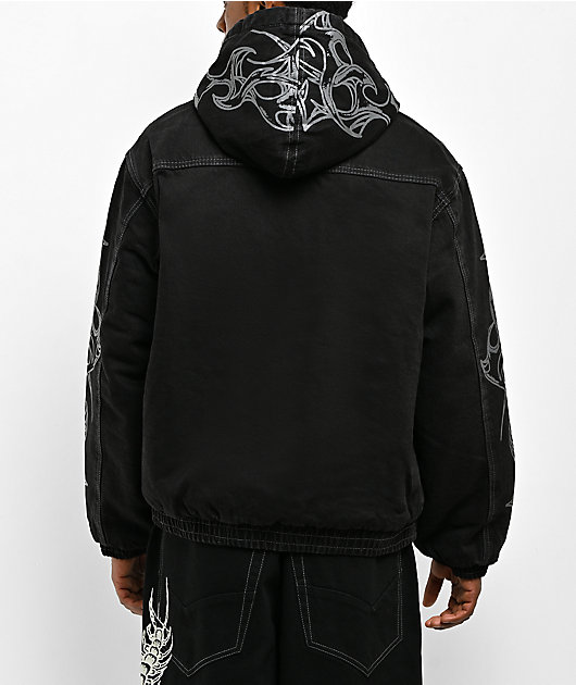 Vitriol Oblivion Black Wash Denim Crop Jacket