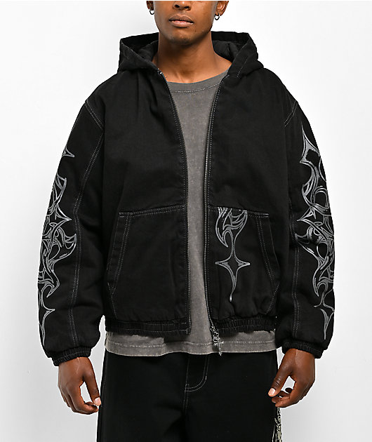 Vitriol Oblivion Black Wash Denim Crop Jacket