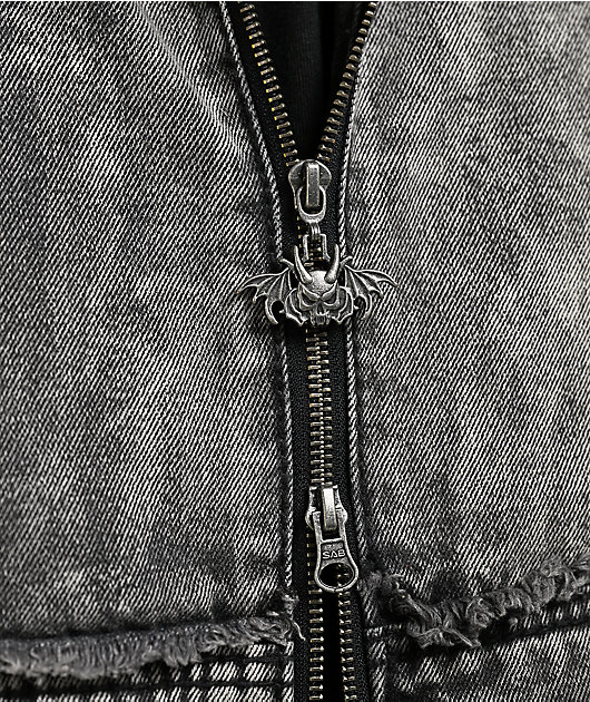 Vitriol Oblivion Depth With Destruction Wash Denim Crop Jacket