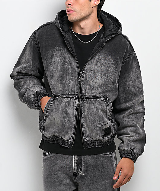 Vitriol Oblivion Depth With Destruction Wash Denim Crop Jacket
