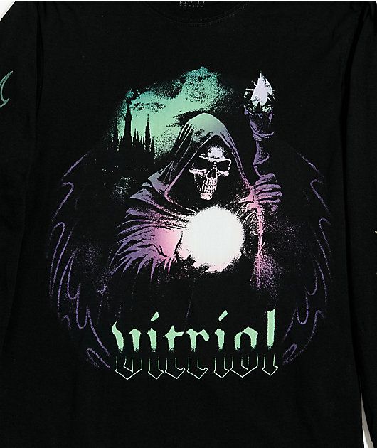 Vitriol Reaper Fantasy Black Long Sleeve T-Shirt