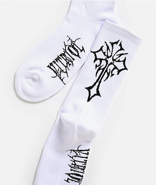 Vitriol Rectify White Crew Socks