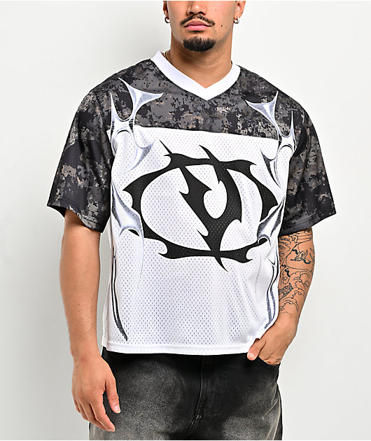 Vitriol Reptile White Crop Football Jersey | Zumiez