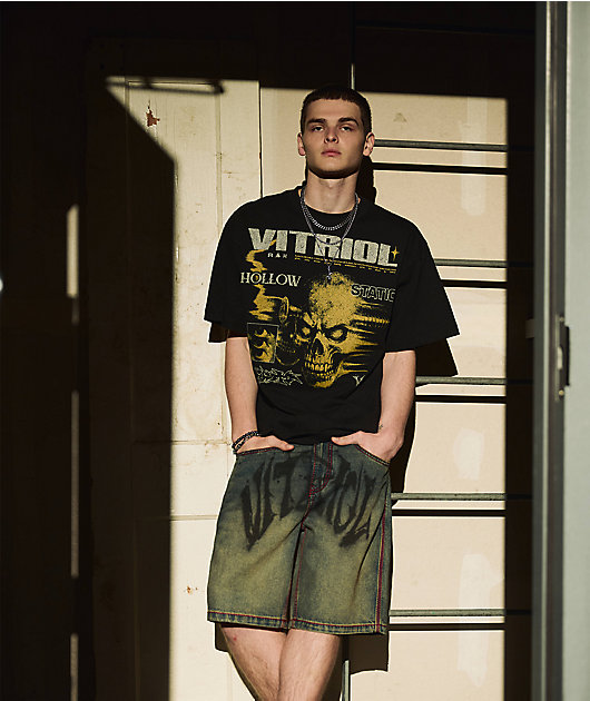 Vitriol Riddle Loose Fit Denim Shorts