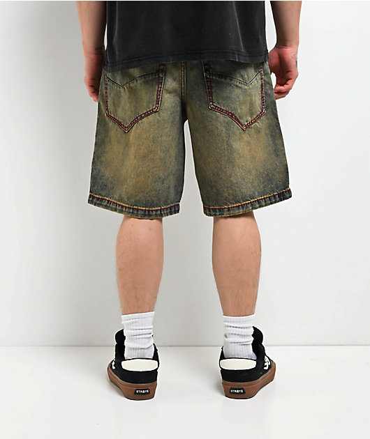 Vitriol Riddle Loose Fit Denim Shorts
