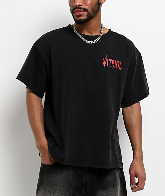 Vitriol Sacrifice Charcoal Wash Boxy T-Shirt | Zumiez
