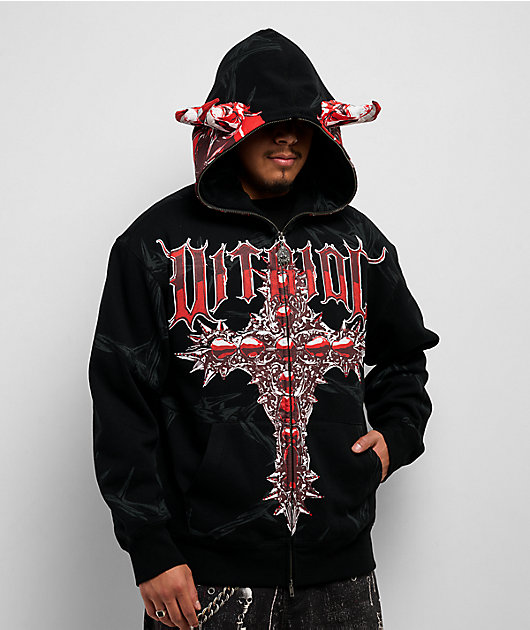 Vitriol Sacril Black Zip Hoodie | Zumiez