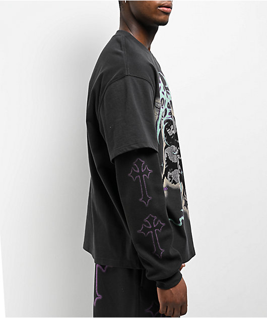 Vitriol Saint Black 2fer Long Sleeve T-Shirt | Zumiez