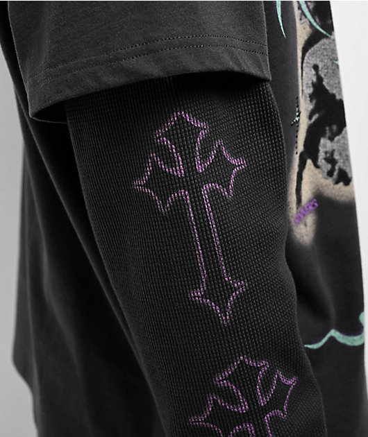 Vitriol Saint Black 2fer Long Sleeve T-Shirt | Zumiez