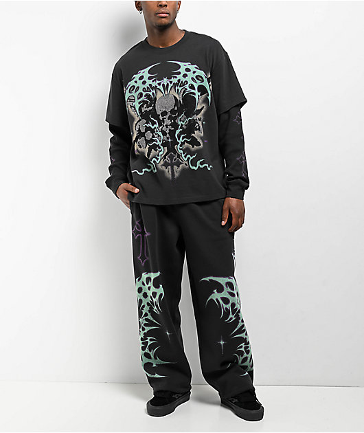 Vitriol Saint Black 2fer Long Sleeve T-Shirt | Zumiez