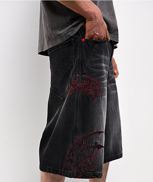 Vitriol Siphon Black Wash Ultra Wide Shorts | Zumiez
