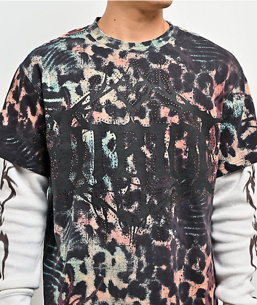 Vitriol Spawn Leopard 2fer Black & White Long Sleeve T-Shirt