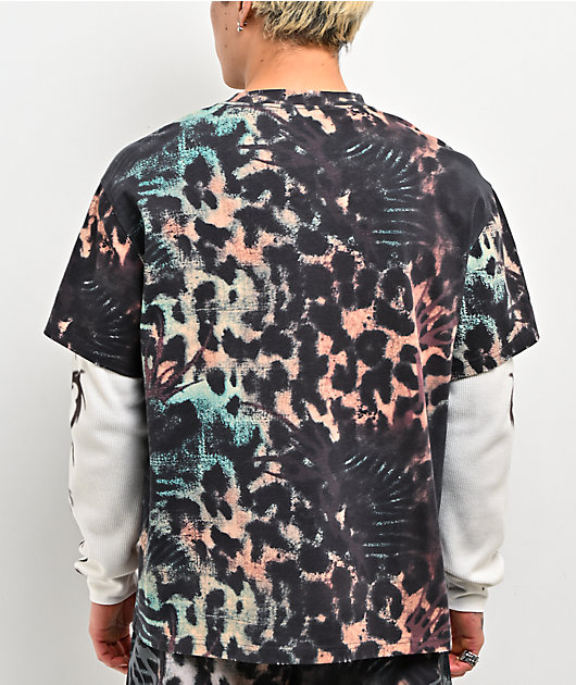 Vitriol Spawn Leopard 2fer Black & White Long Sleeve T-Shirt