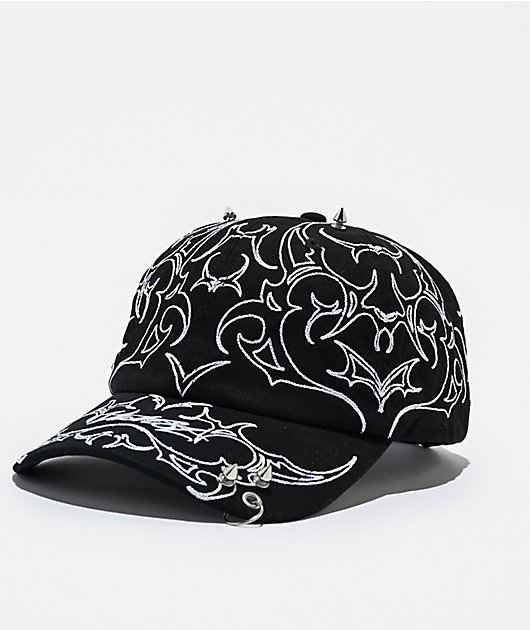 Vitriol Spiked Black Strapback Hat | Zumiez