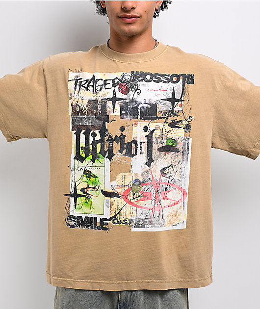 Vitriol Stain Sand Brown Wash T-Shirt